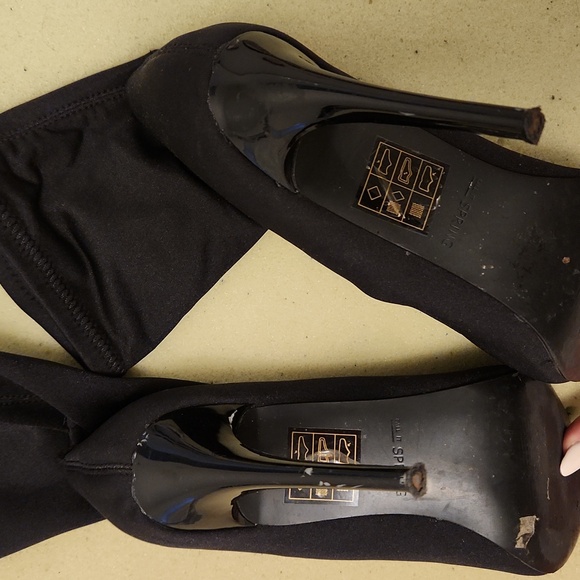 Black sock boot heels - Picture 2 of 4